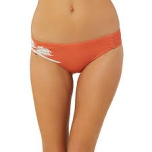 Oneill Orange Red and White Floral Slater bikini bottoms